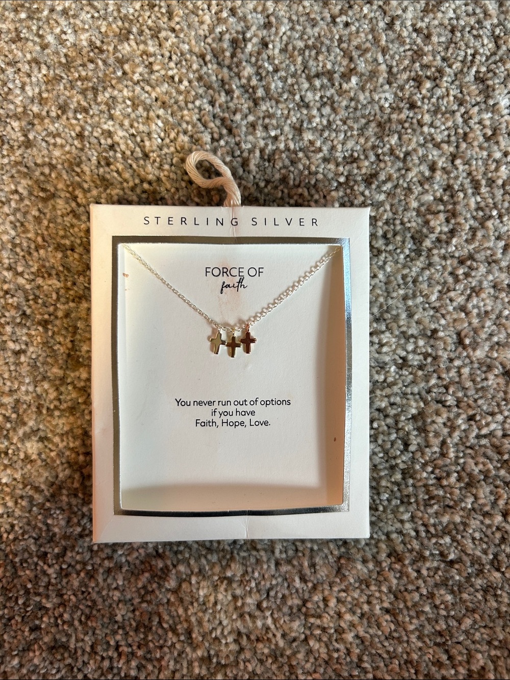 Target Sterling Silver Triple Cross Necklace - Silver